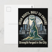 Irish Roots Built to Endure Otter Postkarte (Vorne/Hinten)