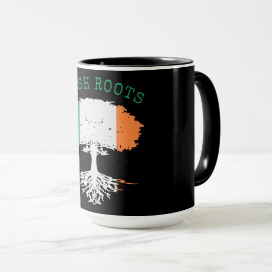 Irish Roots Family Tree Tasse (VorderseiteRechts)