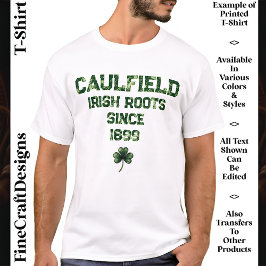 Irish Roots, Heritage, Name & Datum, Kleeblatt, 03 T-Shirt
