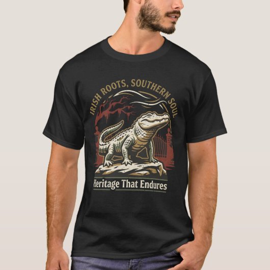 Irish Roots Southern Soul Alligator T-Shirt (Vorderseite)