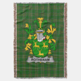 Irish Rotheram Coat of Arms Familienwappen Irland Decke