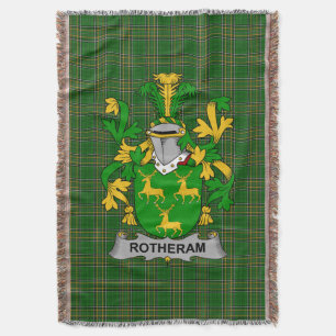 Irish Rotheram Coat of Arms Familienwappen Irland Decke