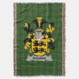 Irish Rourke oder O_Rourke Coat of Arms Family Cre Decke