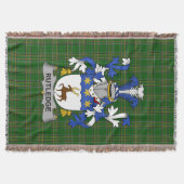 Irish Rutledge Coat of Arms Familienwappen Irland Decke (Vorderseite)