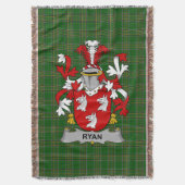 Irish Ryan oder O_Mulrian Coat of Arms Familienwap Decke (Vorderseite Vertikal)