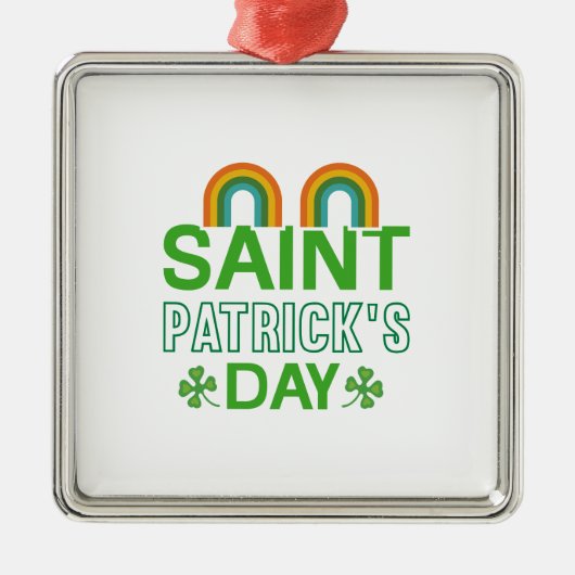 Irish Saint Patrick S Day Ornament Aus Metall (Vorne)