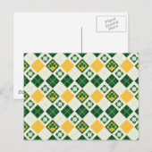 Irish Saint Patrick's Day Muster Postkarte (Vorne/Hinten)