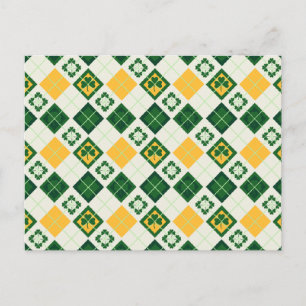 Irish Saint Patrick's Day Muster Postkarte
