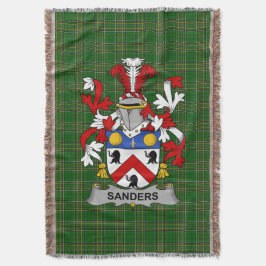 Irish Sanders Coat of Arms Familienwappen Irland Decke