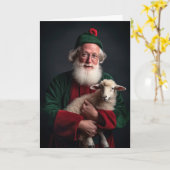 Irish Santa Christmas Karte (Gelbe Blume)