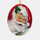 Irish Santa Christmas Ornament, Irish Christmas Keramik Ornament (Rechts)