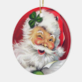 Irish Santa Christmas Ornament, Irish Christmas Keramik Ornament (Links)