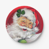 Irish Santa, Irish Christmas, Irland, Pappteller (Vorderseite)