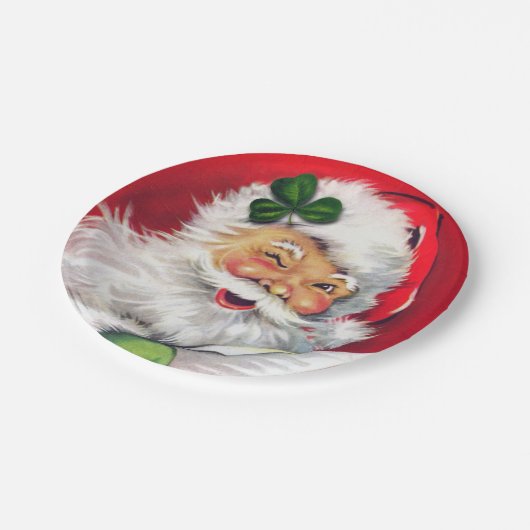 Irish Santa, Irish Christmas, Irland, Pappteller (Schrägansicht)