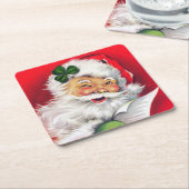 Irish Santa, Irish Christmas, Irland, Rechteckiger Pappuntersetzer (angewinkelt)