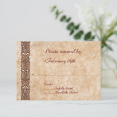 Irish Scotch Celtic Design Wedding Response Card RSVP Karte (Stehend Vorderseite)