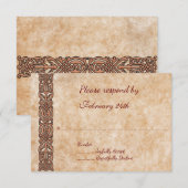 Irish Scotch Celtic Design Wedding Response Card RSVP Karte (Vorne/Hinten)