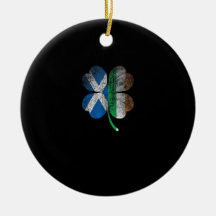 Irish Scott flagge Kleeblatt Ireland Saint Patrick Keramik Ornament