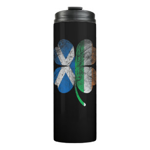 Irish Scott flagge Kleeblatt Ireland Saint Patrick Thermosbecher