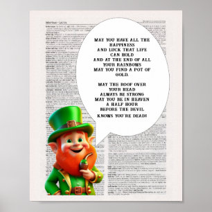 Irish Segen das Dach über dem Kopf Poster
