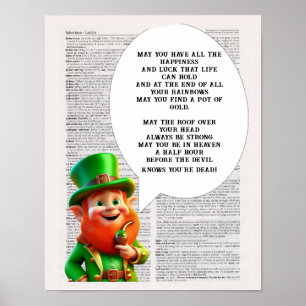 Irish Segen das Dach über dem Kopf Poster