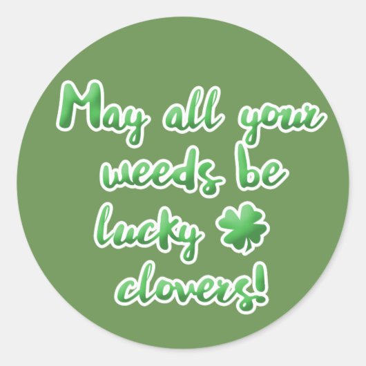 Irish Segen für einen Garten Lover! Runder Aufkleber (Vorderseite)