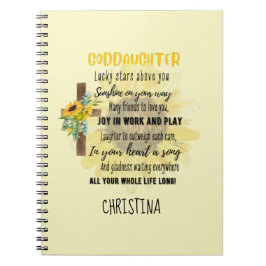 Irish Segen für Godtochter Teen oder Kind mit Name Notizblock