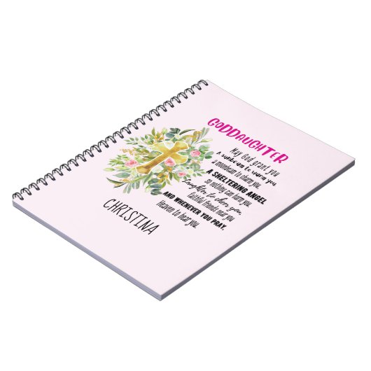 Irish Segen für Godtochter Teen oder Kind mit Name Notizblock (Linke Seite)