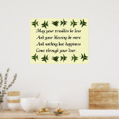 Irish Segen Glück Poster (Küche)