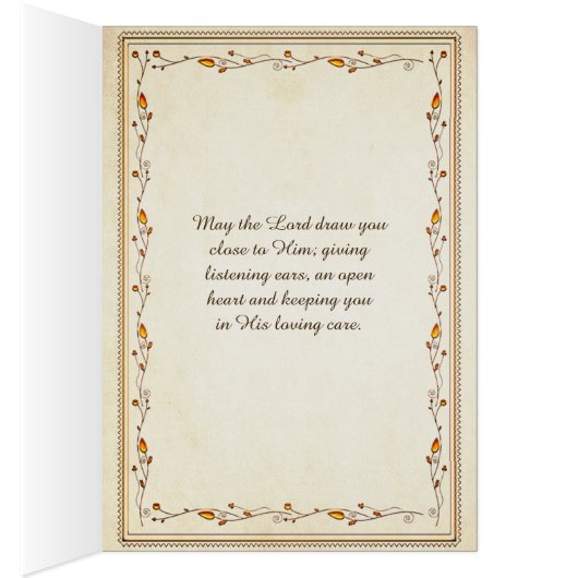 Irish Segen, Gottes Weisheit, dir eine Karte zu ge (Innen (Rechts))