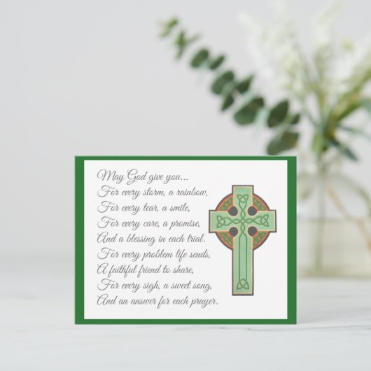 Irish Segen II Postkarte (Stehend Vorderseite)