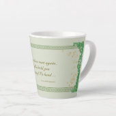 Irish Segen Latte Tasse Palm seiner Hand Kleeblatt (Rechte Ecke)