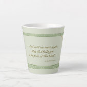 Irish Segen Latte Tasse Palm seiner Hand Kleeblatt (Vorderseite)