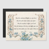 Irish Segen mit elegantem Blumengestein Magnetkarte (Vorne/Hinten)