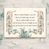 Irish Segen mit elegantem Blumengestein Magnetkarte