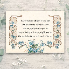 Irish Segen mit elegantem Blumengestein Magnetkarte