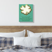 Irish Segen mit Kleeblatt St. Patrick's Day Leinwanddruck (Insitu (Schlafzimmer))