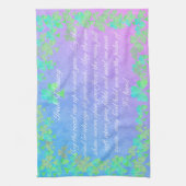 Irish Segen "Möge der Weg zu einem Treffen aufstei Geschirrtuch (Vertikal)