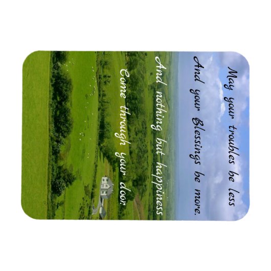 Irish Segen, mögen deine Probleme weniger sein Magnet (Horizontal)