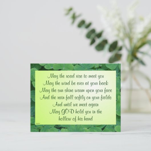 Irish Segen Postcard Postkarte (Stehend Vorderseite)