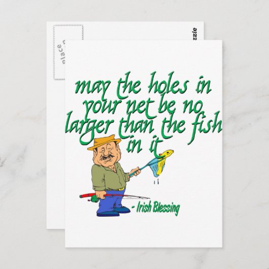 Irish Segen Postkarte (Vorne/Hinten)