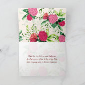 Irish Segen Rosa Grüne Klee Blüte Karte (Innenseite)