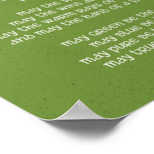 Irish Segen und Kleeblatt Poster (Ecke)