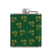 Irish Segen und Kleeblatts Dark Green Flachmann (Rückseite)