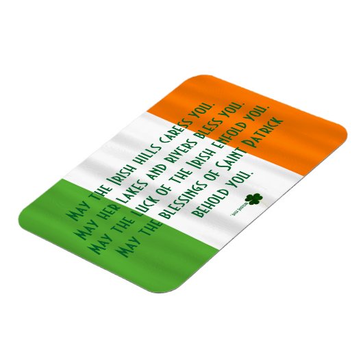 Irish Segen von St. Patrick Flag Kleeblatt Magnet (Linke Seite)