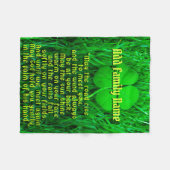 Irish Selling Add Familienname Fleecedecke (Vorderseite (Horizontal))