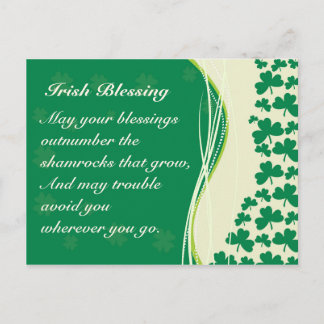 Irish Selling Kleeblatts Design Custom Postcard Postkarte