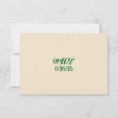 Irish Serenity QR Code Wedding RSVP Card Karte (Rückseite)