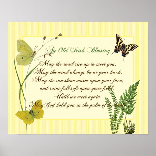 Irish Sessing Botanical Nature Poster (Vorne)