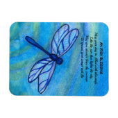 Irish Sessing Brave Blue Dragonfly Inspiration Magnet (Horizontal)